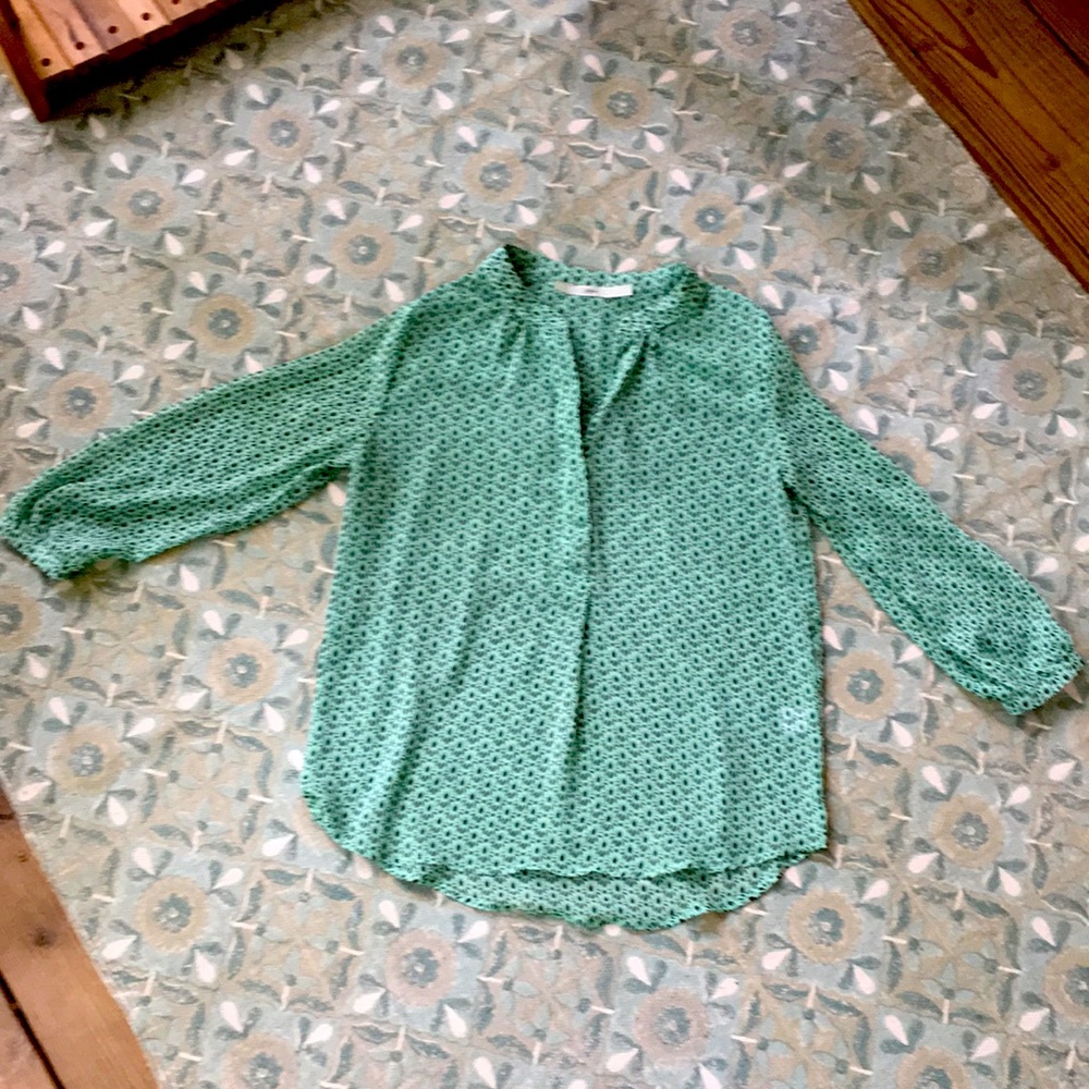 3/4 mint breezy tunic style blouse